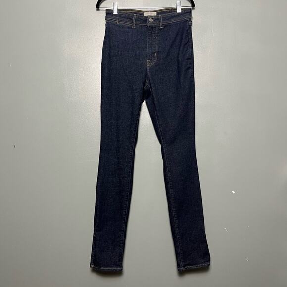 Everlane The Way-High Clean Front Skinny Jean Split Hem Dark Wash Womens Size 29 - Picture 1 of 12